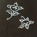 Antique Japanese Katagami Kimono Stencil Katazome Flower Leaf C739