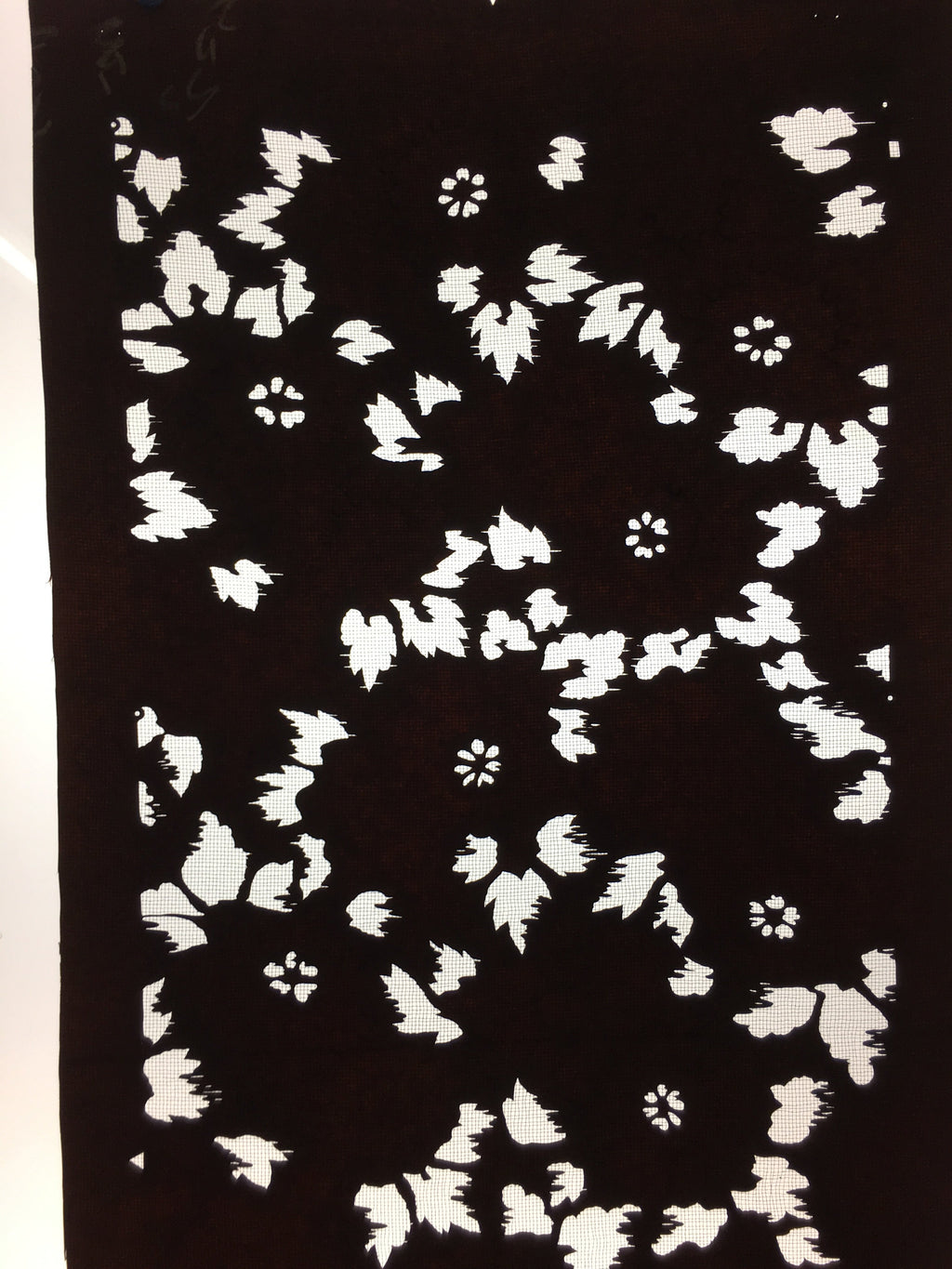 Antique Japanese Katagami Kimono Stencil Katazome Flower Leaf Shapes Meiji C331