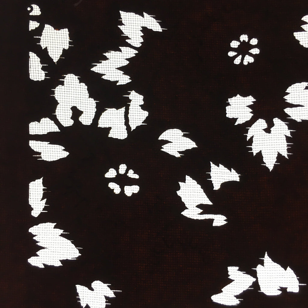 Antique Japanese Katagami Kimono Stencil Katazome Flower Leaf Shapes Meiji C331
