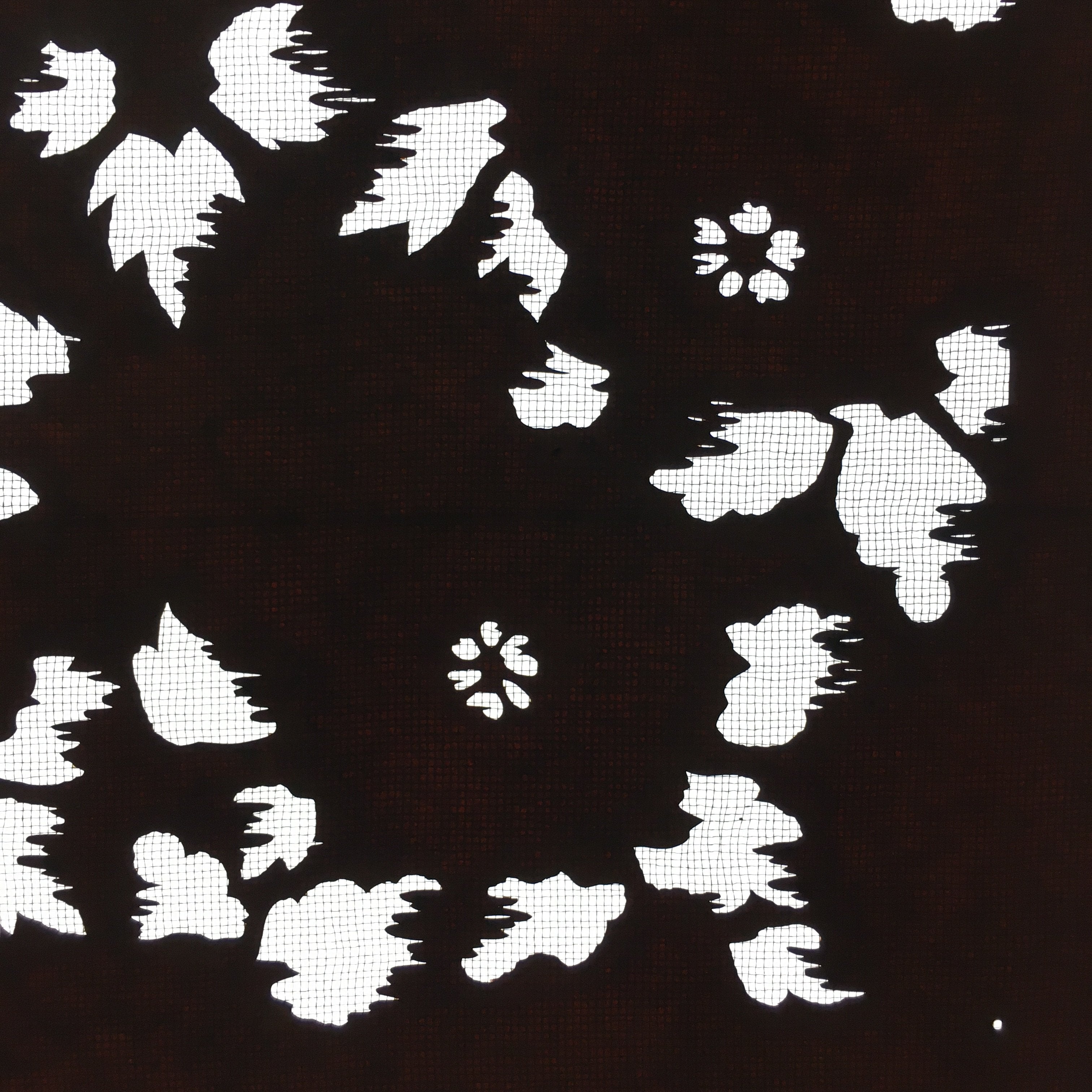 Antique Japanese Katagami Kimono Stencil Katazome Flower Leaf Shapes Meiji C331