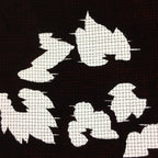 Antique Japanese Katagami Kimono Stencil Katazome Flower Leaf Shapes Meiji C331