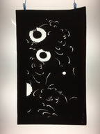 Antique Japanese Katagami Kimono Stencil Katazome Flower Petal Design C603