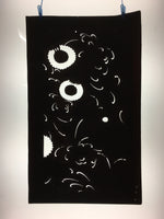 Antique Japanese Katagami Kimono Stencil Katazome Flower Petal Design C603