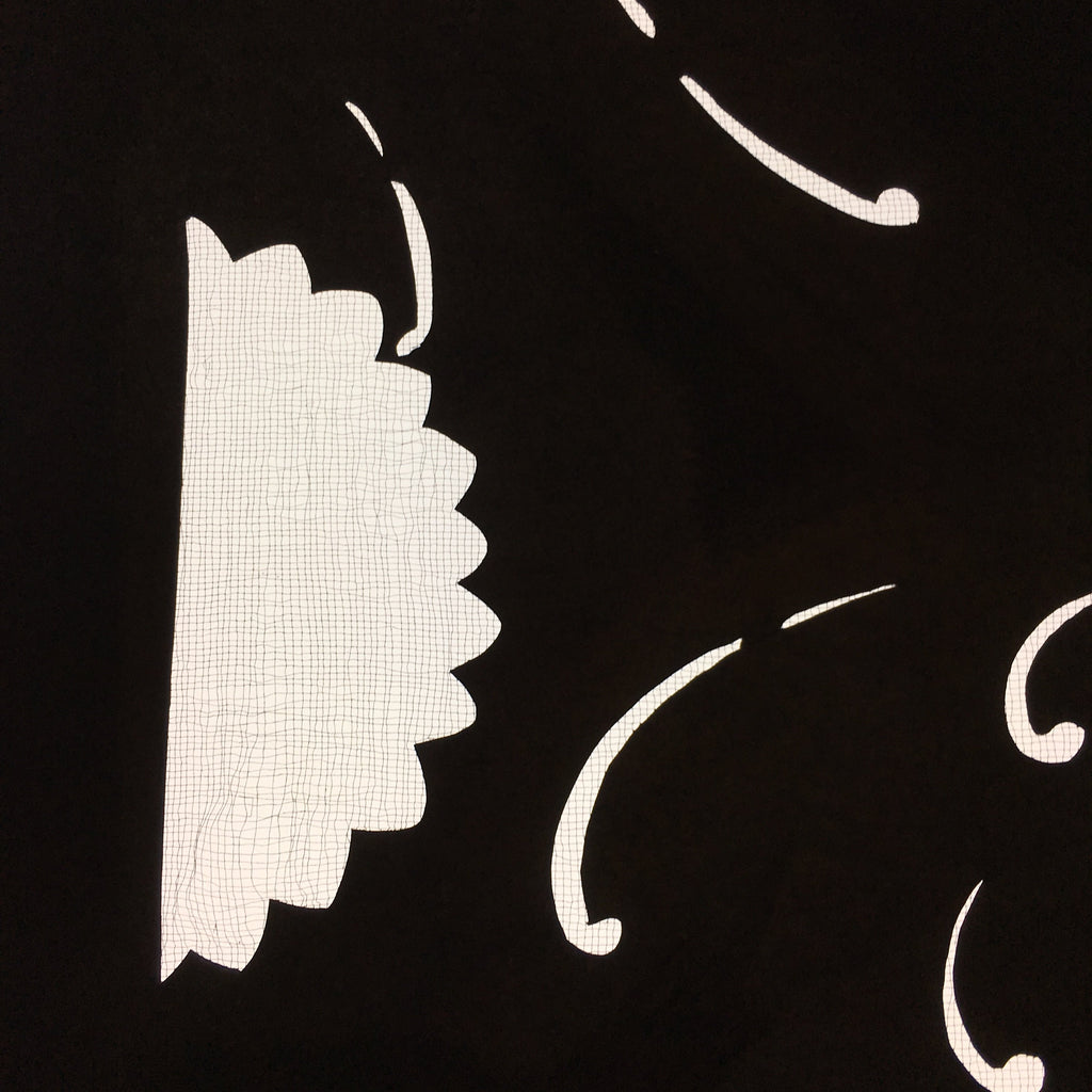 Antique Japanese Katagami Kimono Stencil Katazome Flower Petal Design C603