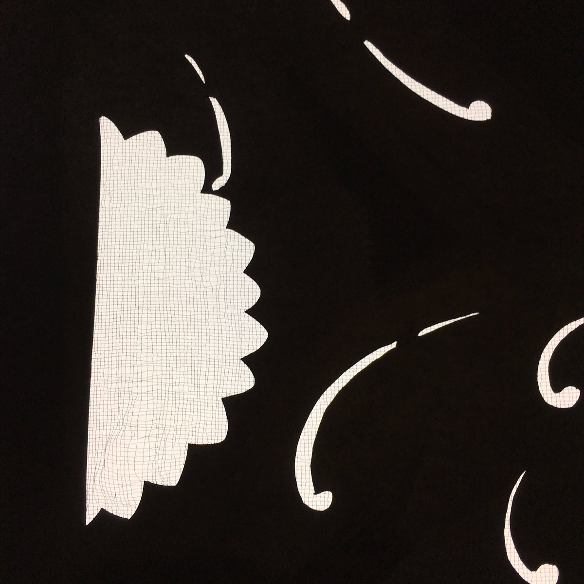 Antique Japanese Katagami Kimono Stencil Katazome Flower Petal Design C603