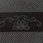 Antique Japanese Katagami Kimono Stencil Katazome Graphic Floral Design C621