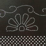 Antique Japanese Katagami Kimono Stencil Katazome Graphic Floral Design C621