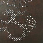 Antique Japanese Katagami Kimono Stencil Katazome Graphic Floral Design C621