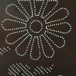 Antique Japanese Katagami Kimono Stencil Katazome Graphic Floral Design C621