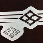 Antique Japanese Katagami Kimono Stencil Katazome Kanji Rhombus Crest C713