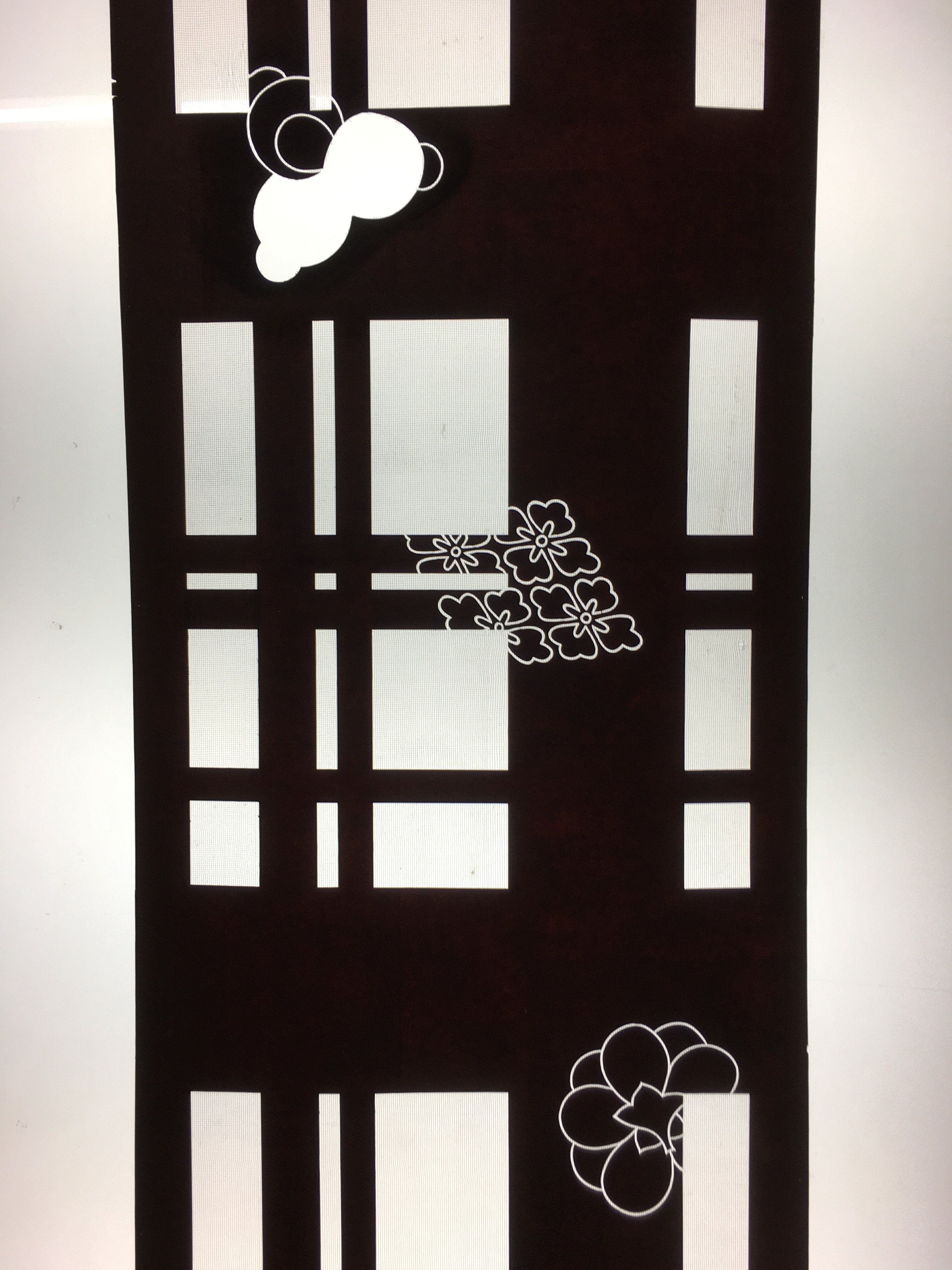 Antique Japanese Katagami Kimono Stencil Katazome Lattice Crest C741