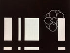 Antique Japanese Katagami Kimono Stencil Katazome Lattice Crest C741
