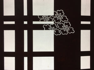 Antique Japanese Katagami Kimono Stencil Katazome Lattice Crest C741