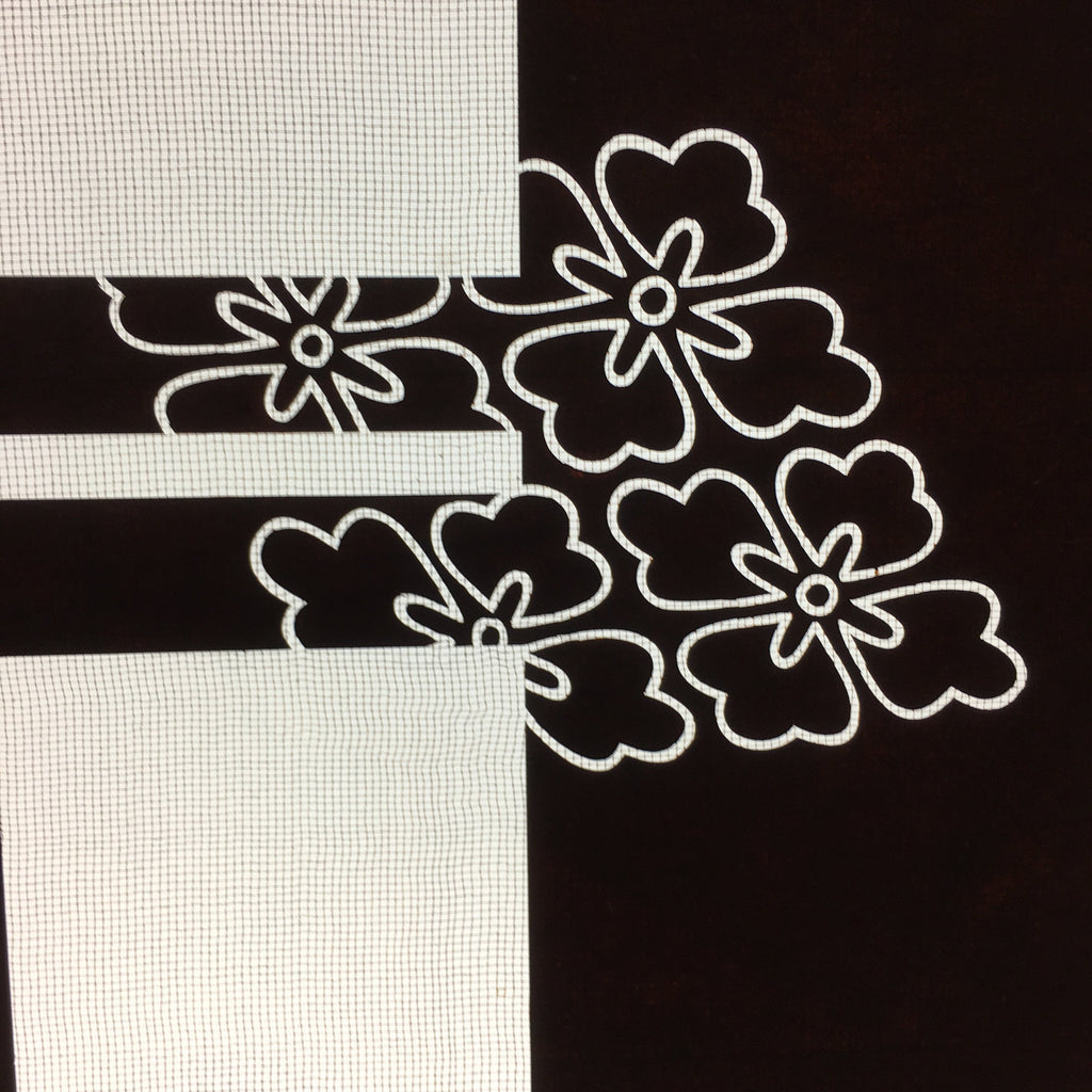 Antique Japanese Katagami Kimono Stencil Katazome Lattice Crest C741