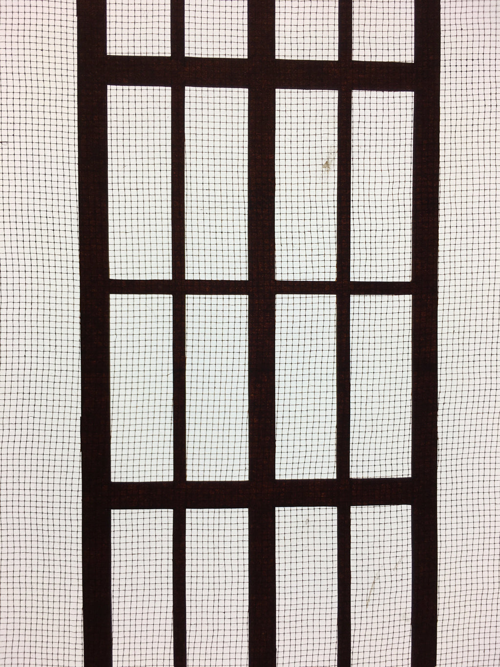 Antique Japanese Katagami Kimono Stencil Katazome Lattice Kanji Name C731