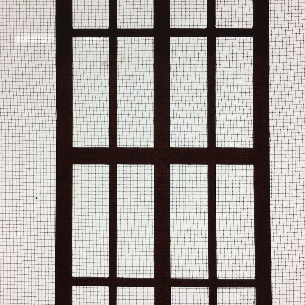 Antique Japanese Katagami Kimono Stencil Katazome Lattice Kanji Name C731