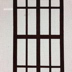 Antique Japanese Katagami Kimono Stencil Katazome Lattice Kanji Name C731
