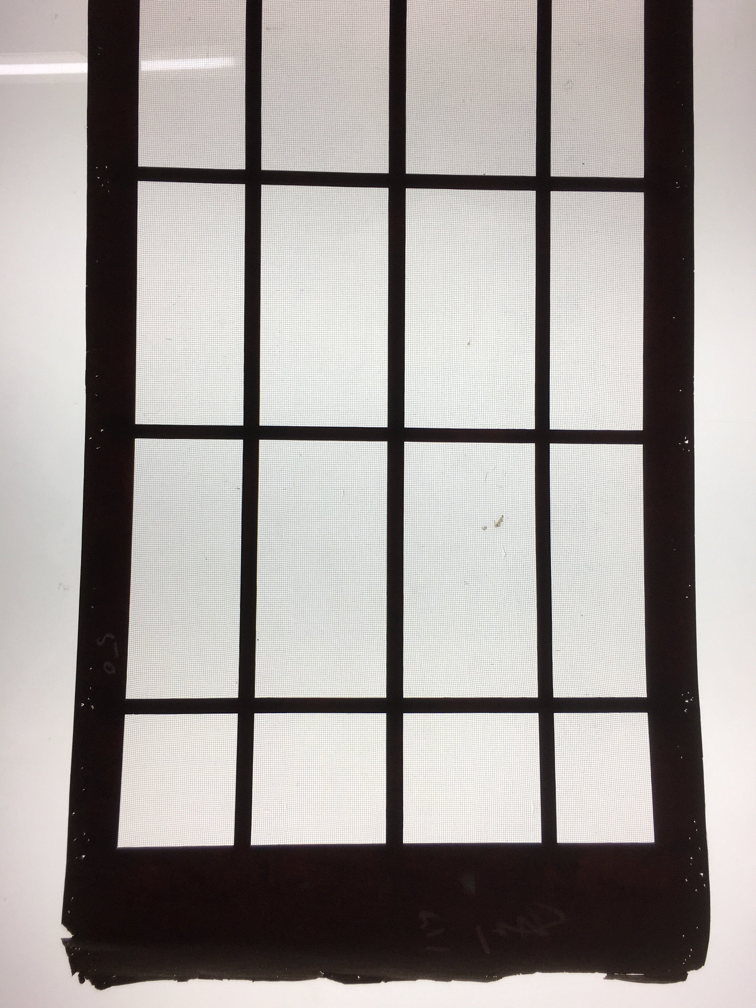 Antique Japanese Katagami Kimono Stencil Katazome Lattice Line C740