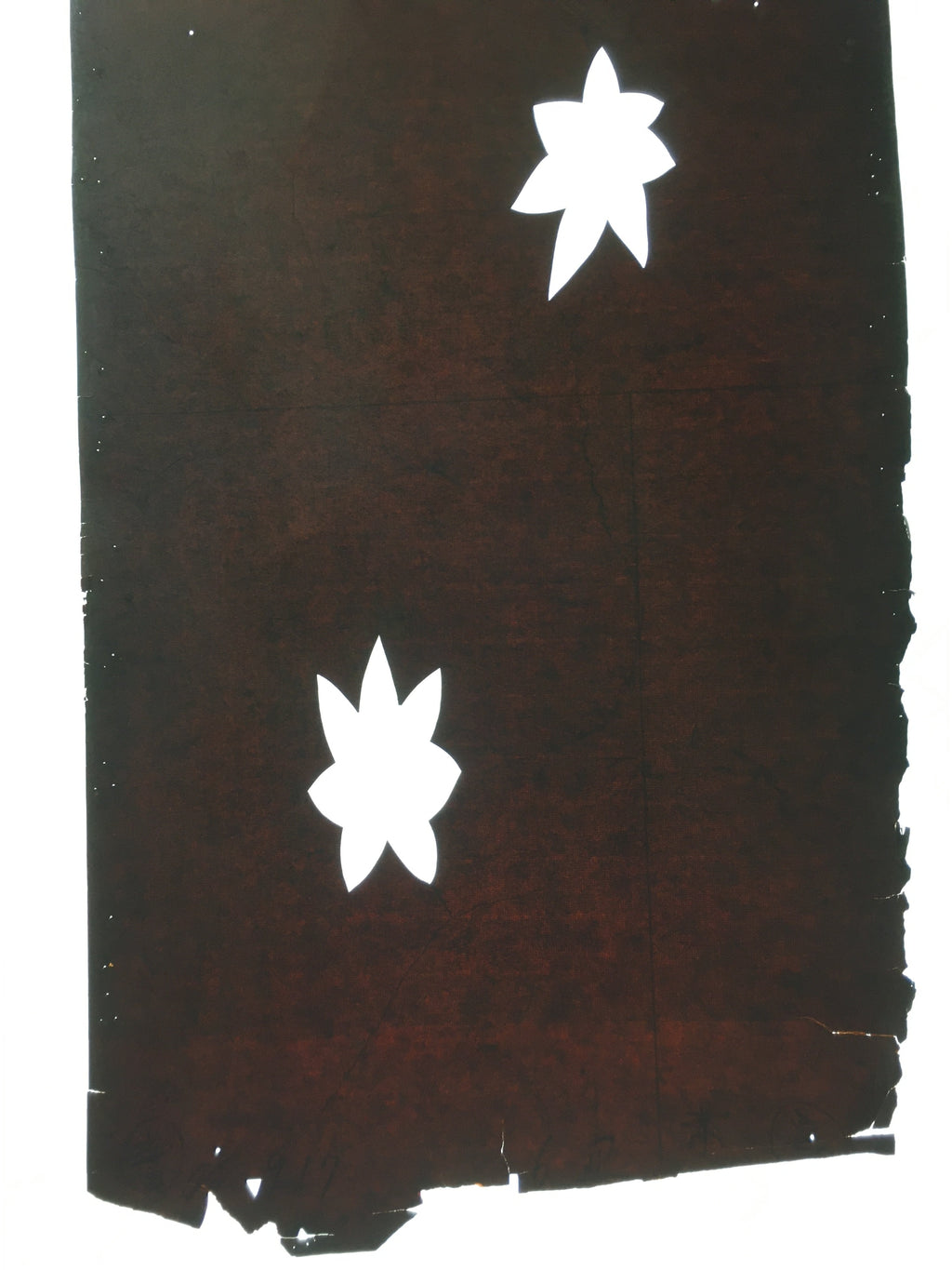 Antique Japanese Katagami Kimono Stencil Katazome Leaf Autumn Maple C765