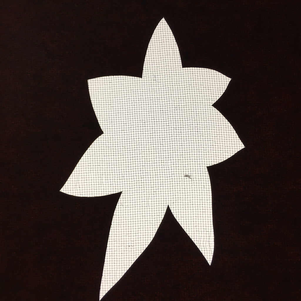 Antique Japanese Katagami Kimono Stencil Katazome Leaf Autumn Maple C765