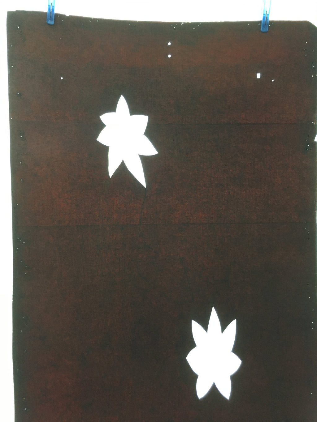Antique Japanese Katagami Kimono Stencil Katazome Leaf Autumn Maple C766