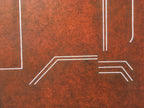 Antique Japanese Katagami Kimono Stencil Katazome Line Abstract C755