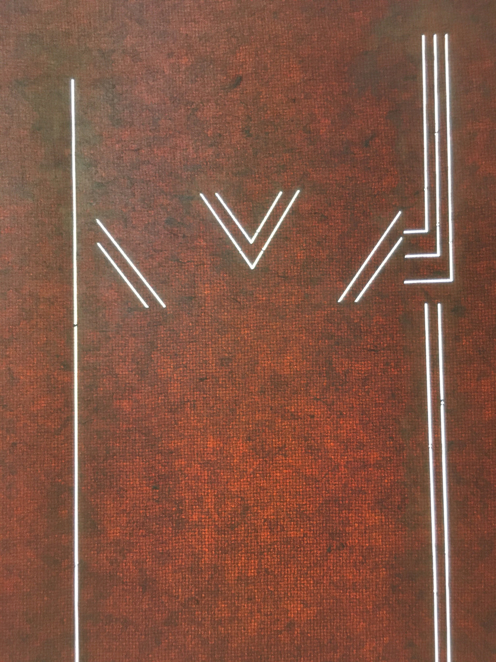 Antique Japanese Katagami Kimono Stencil Katazome Line Abstract C755
