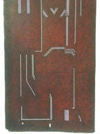 Antique Japanese Katagami Kimono Stencil Katazome Line Abstract C755
