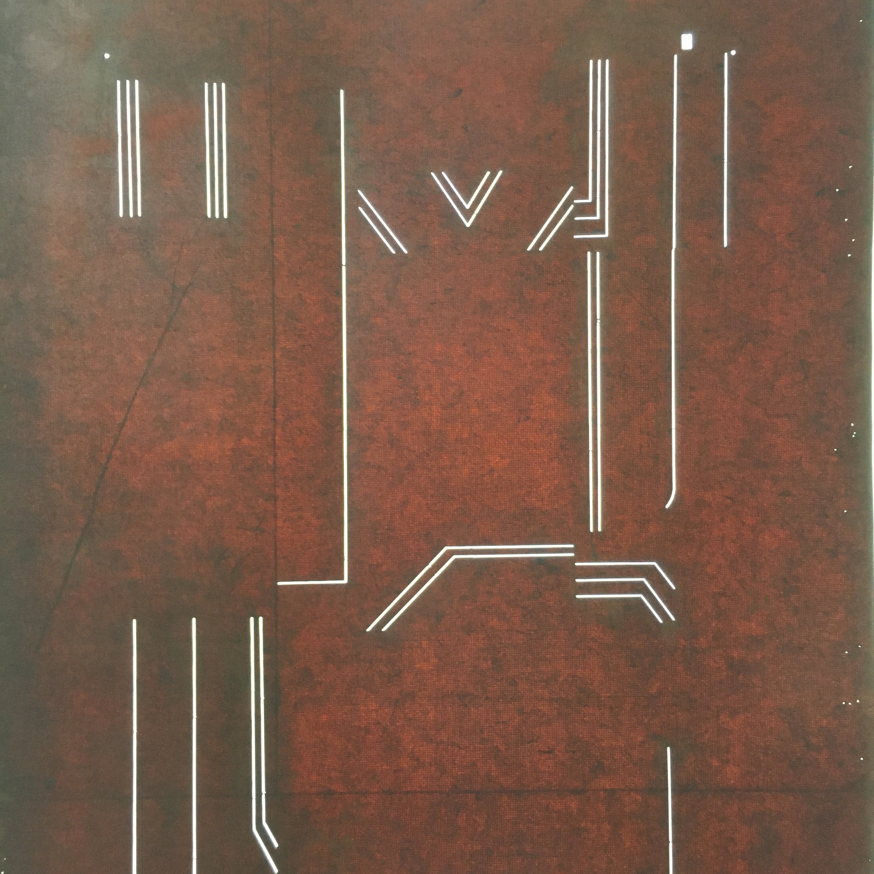 Antique Japanese Katagami Kimono Stencil Katazome Line Abstract C755