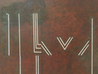 Antique Japanese Katagami Kimono Stencil Katazome Line Abstract C756