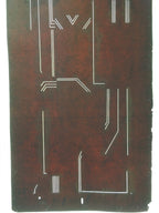 Antique Japanese Katagami Kimono Stencil Katazome Line Abstract C756