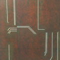 Antique Japanese Katagami Kimono Stencil Katazome Line Abstract C756