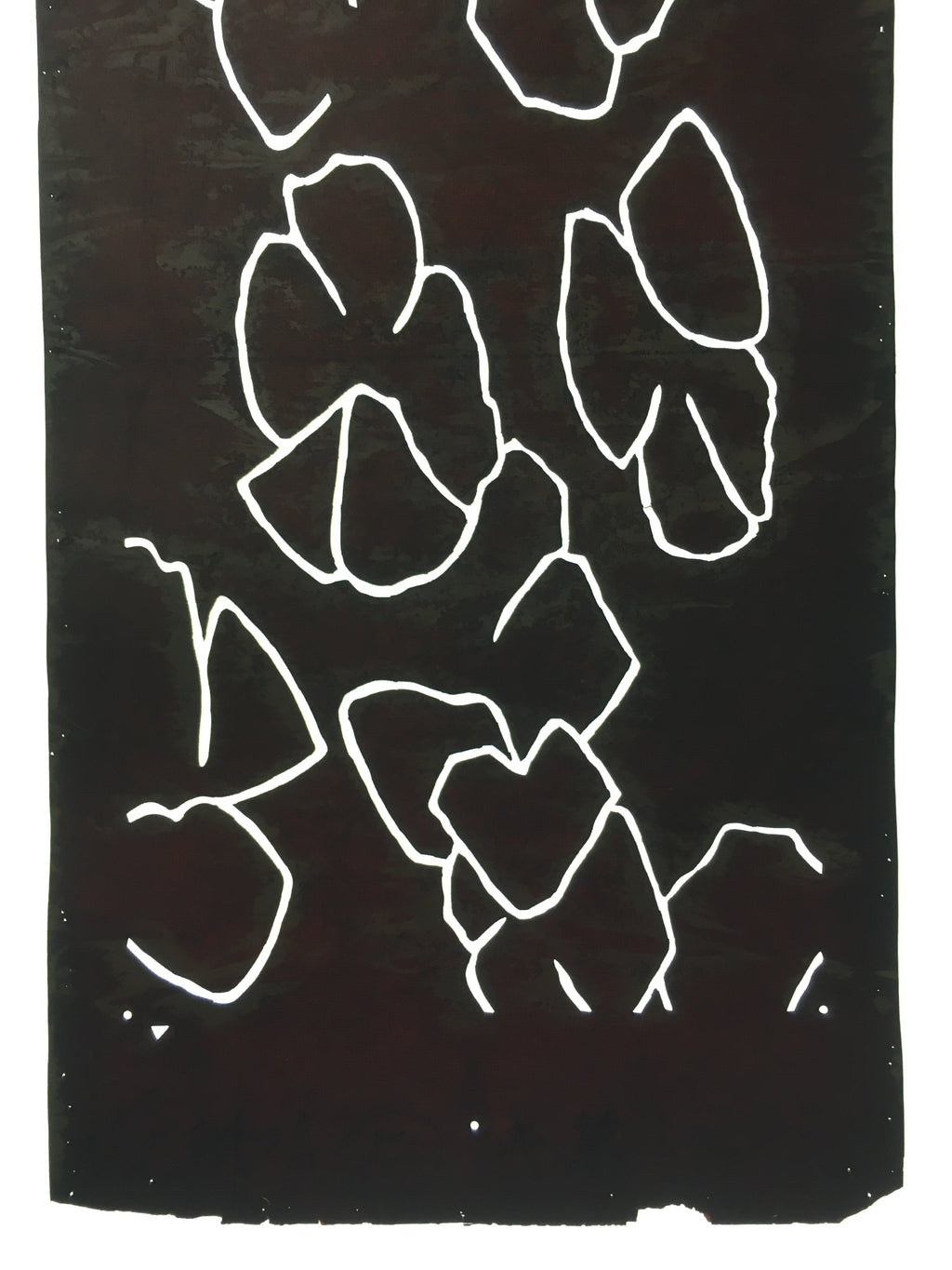 Antique Japanese Katagami Kimono Stencil Katazome Line Abstract C763