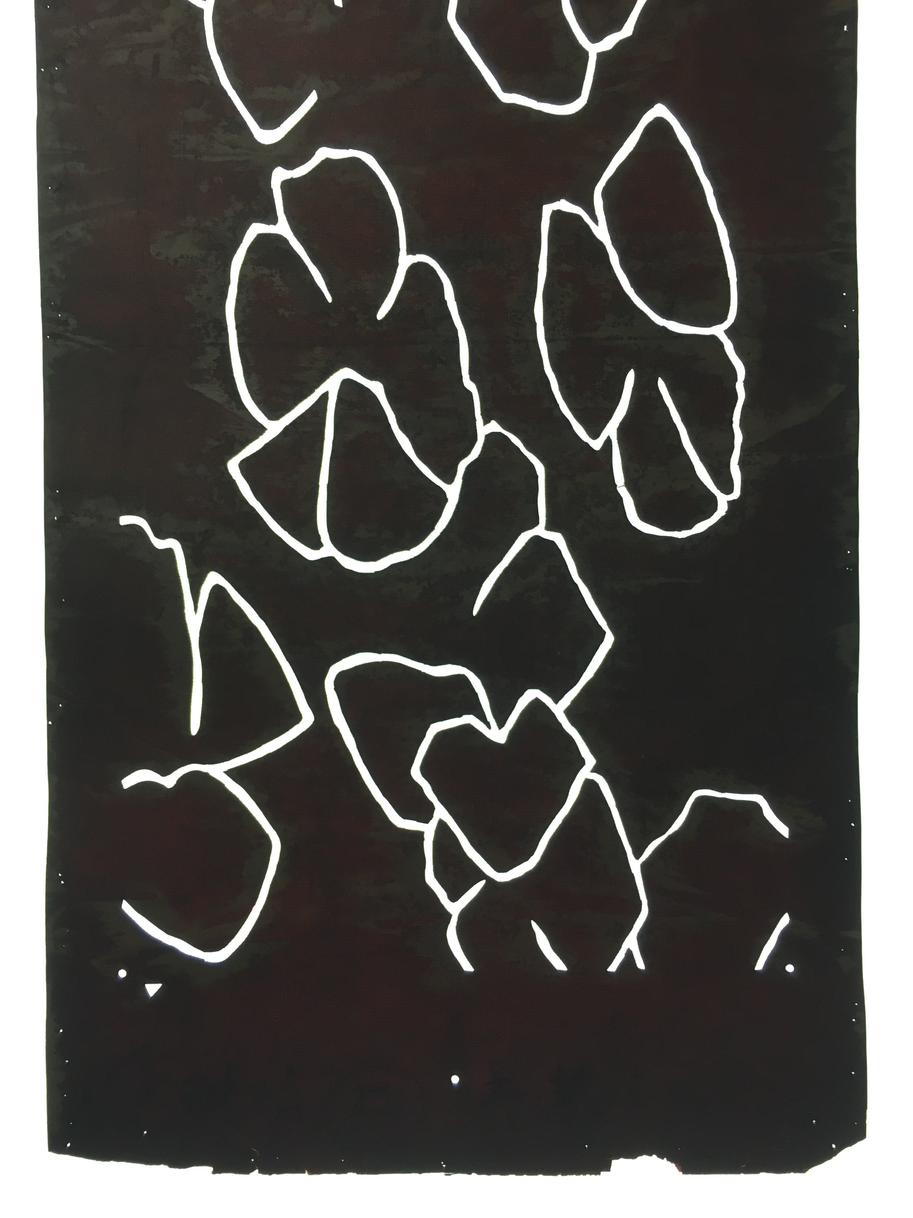 Antique Japanese Katagami Kimono Stencil Katazome Line Abstract C763