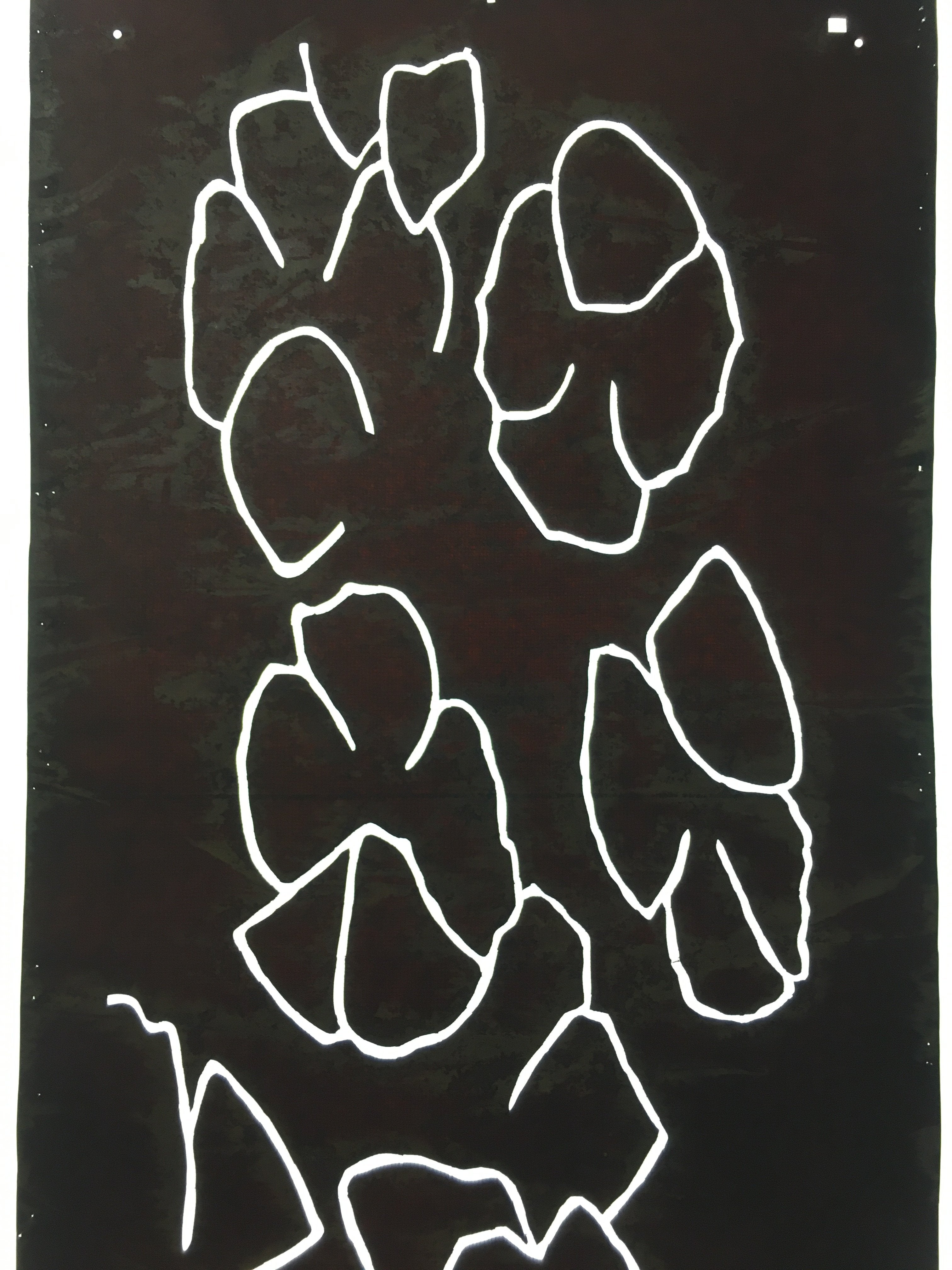 Antique Japanese Katagami Kimono Stencil Katazome Line Abstract C763