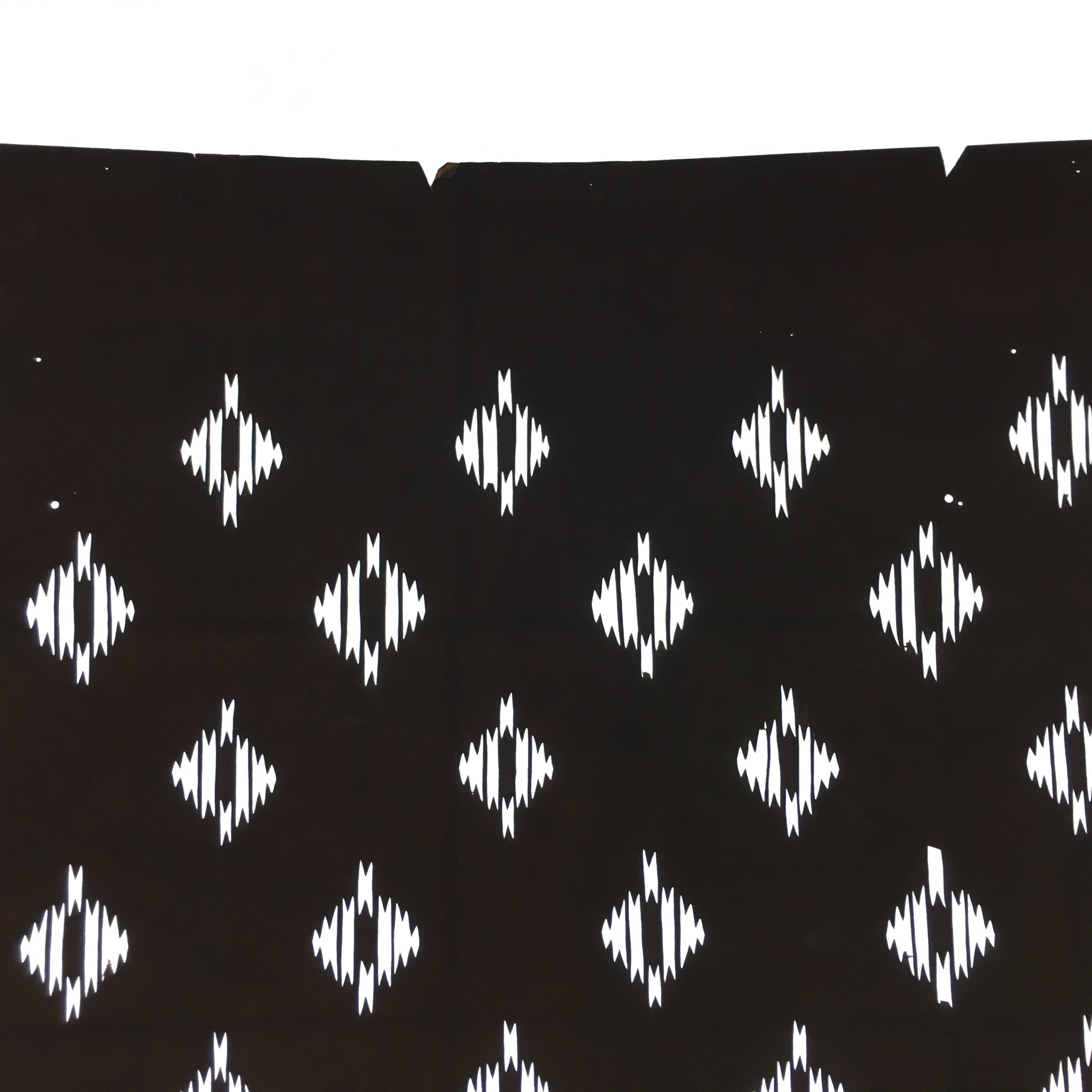 Antique Japanese Katagami Kimono Stencil Katazome Meiji Abstract Design 4Y283