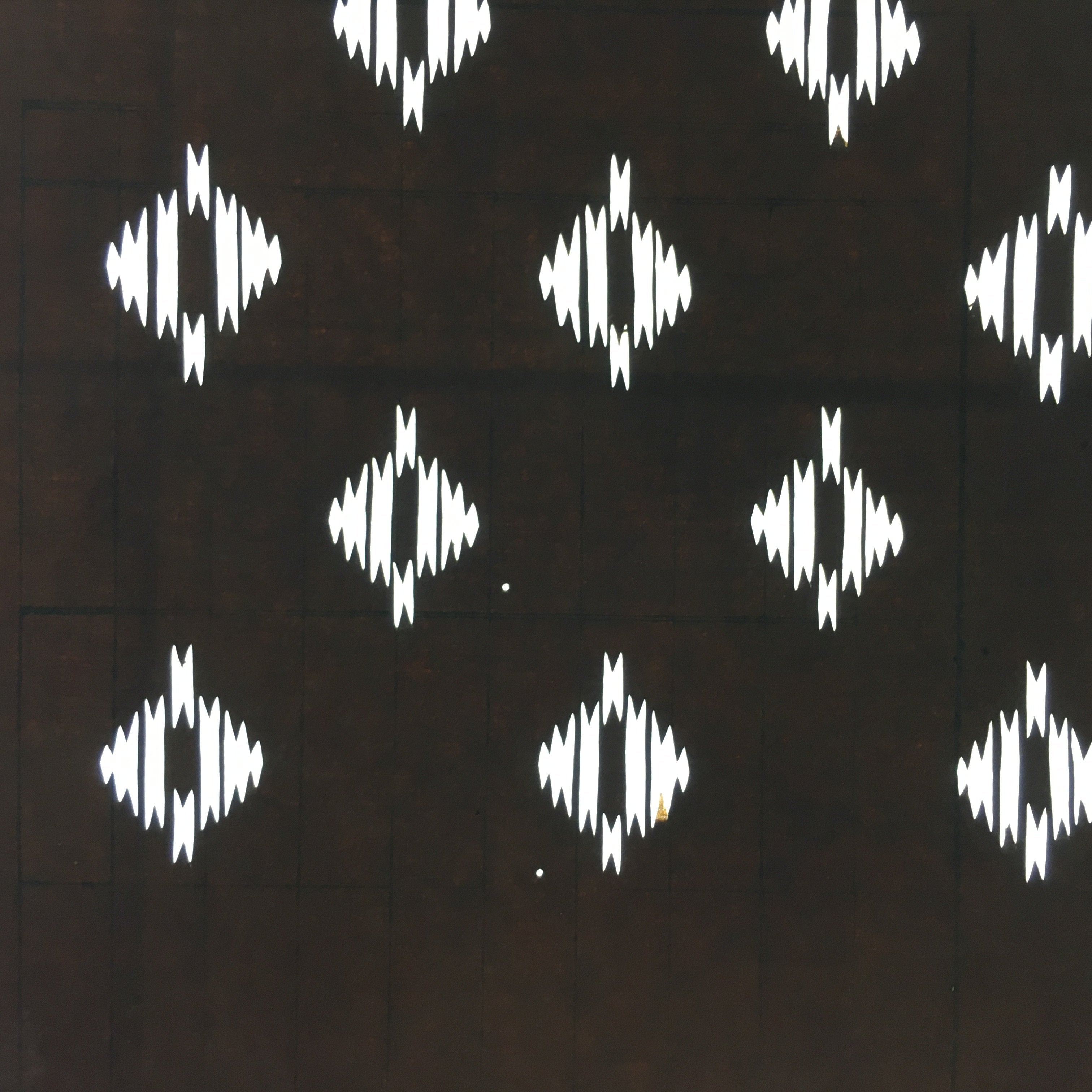 Antique Japanese Katagami Kimono Stencil Katazome Meiji Abstract Design 4Y283