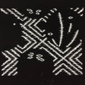 Antique Japanese Katagami Kimono Stencil Katazome Meiji Abstract Design 4Y328