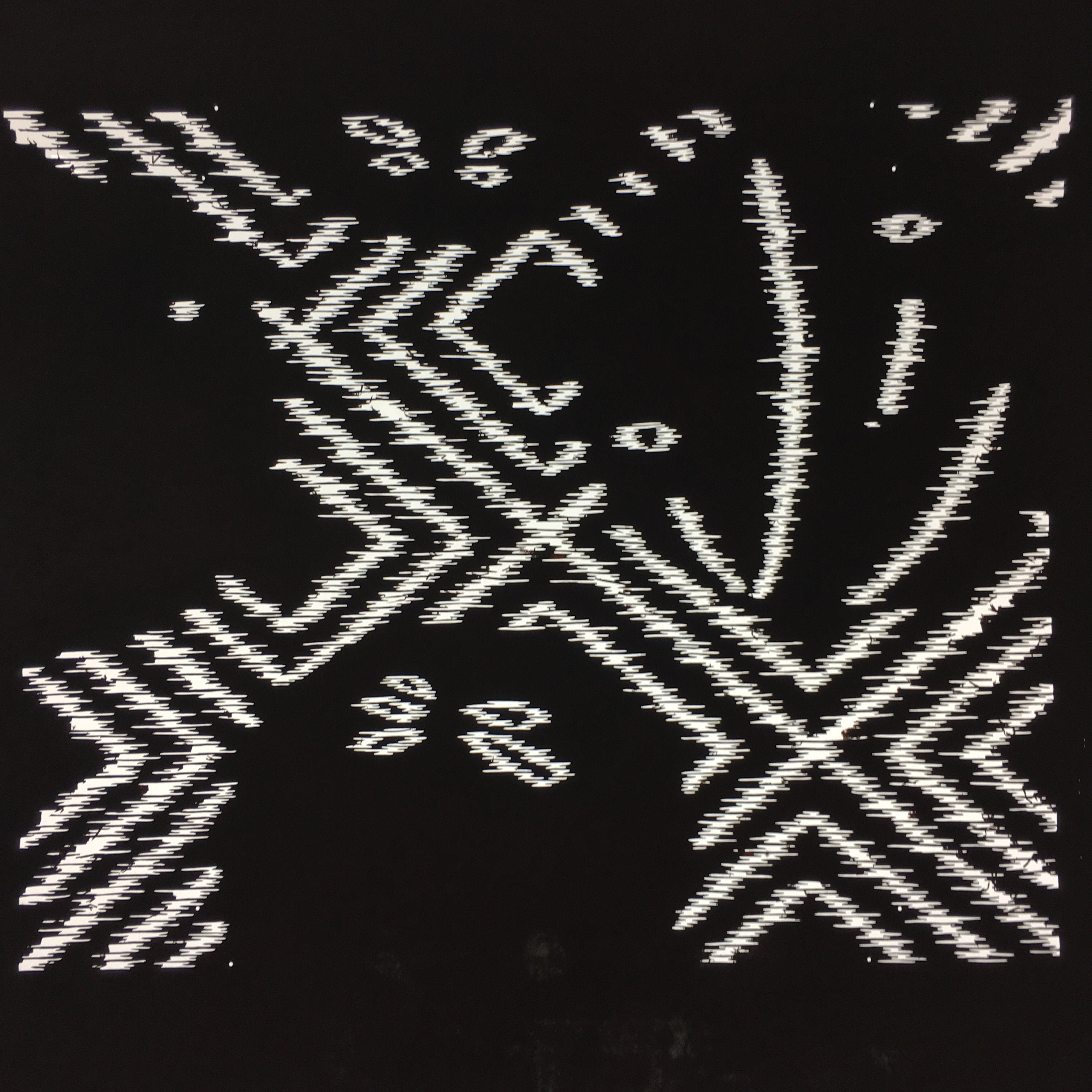 Antique Japanese Katagami Kimono Stencil Katazome Meiji Abstract Design 4Y328