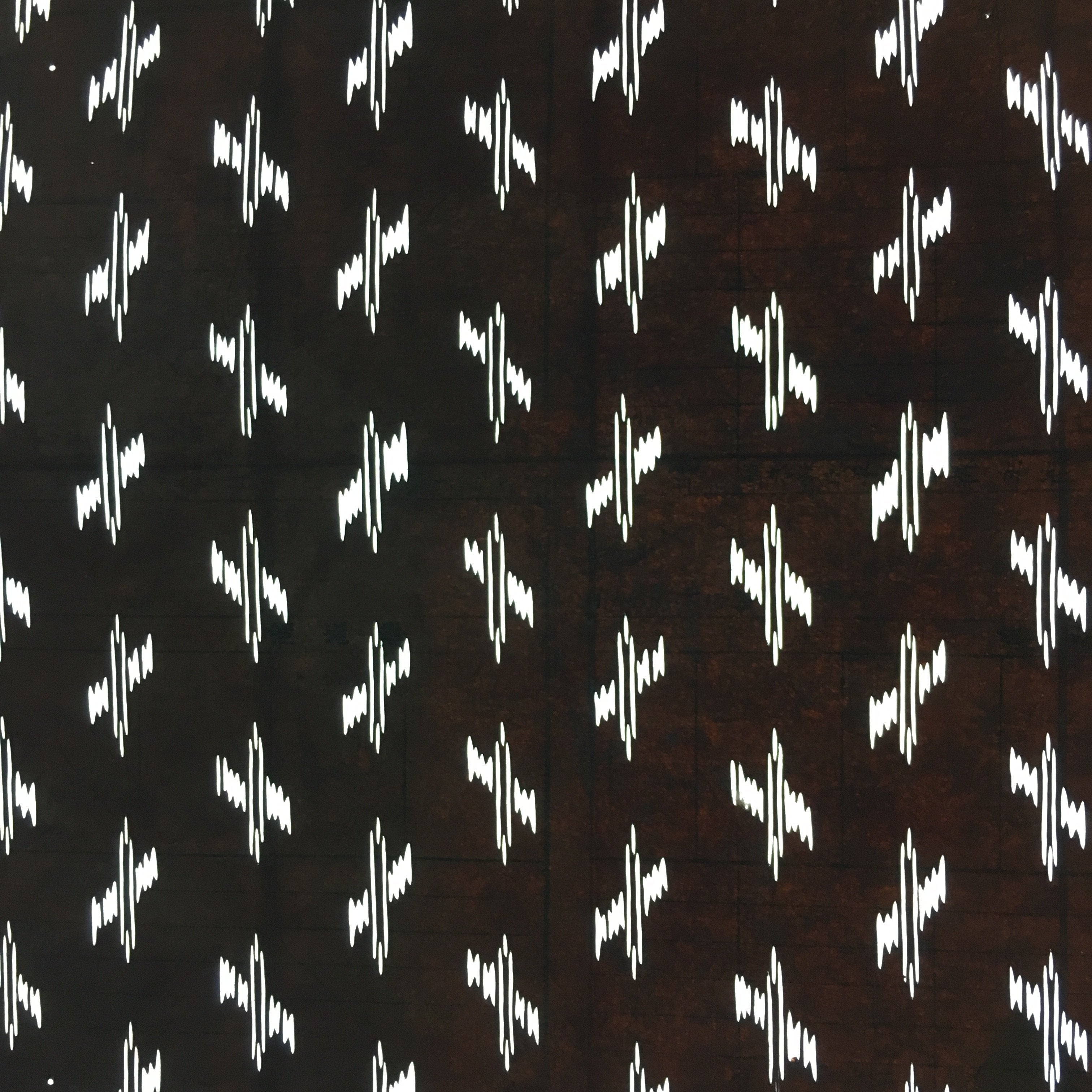 Antique Japanese Katagami Kimono Stencil Katazome Meiji Abstract Design 4Y329