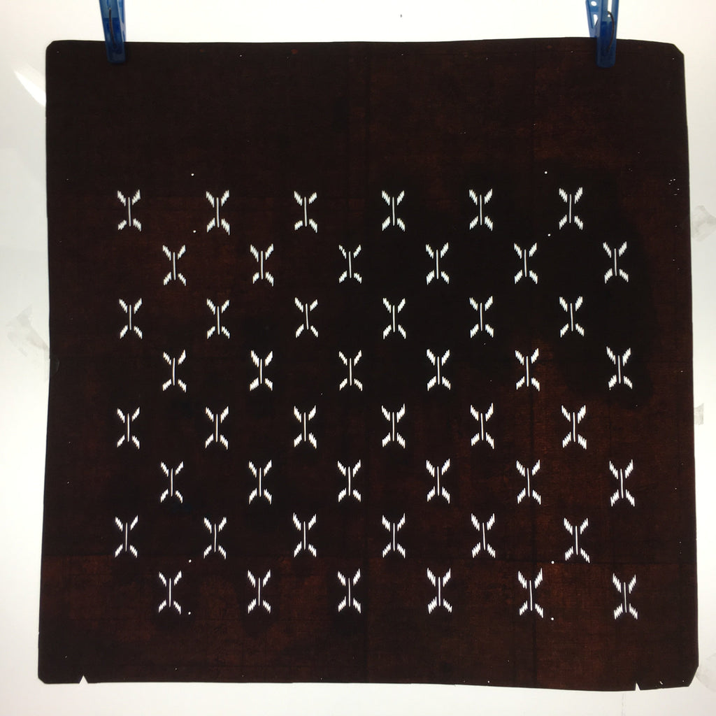 Antique Japanese Katagami Kimono Stencil Katazome Meiji Abstract Design 4Y341