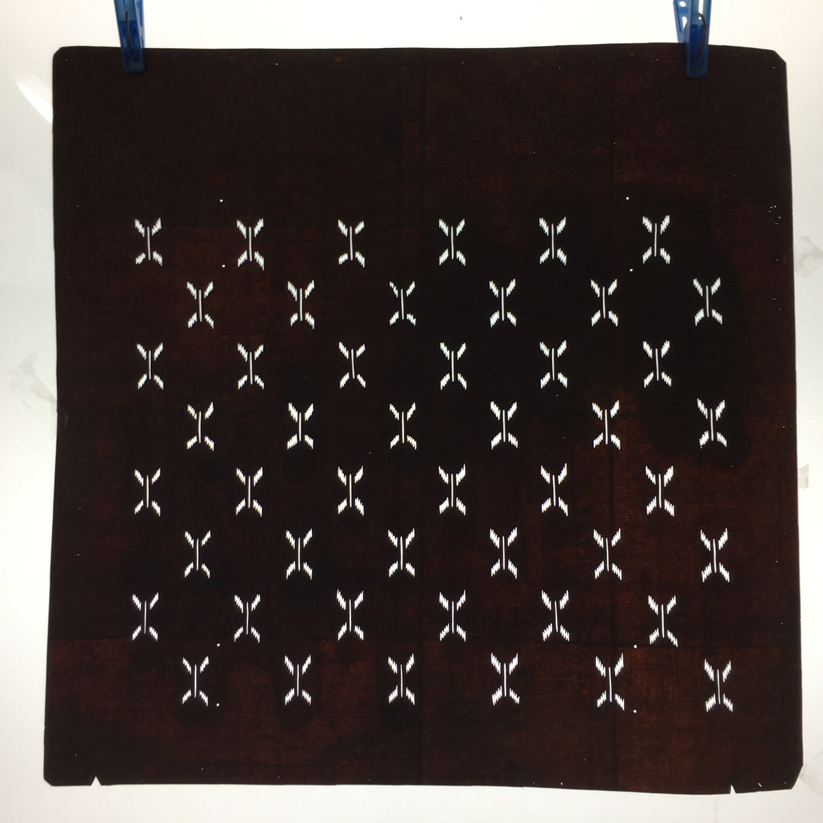 Antique Japanese Katagami Kimono Stencil Katazome Meiji Abstract Design 4Y341