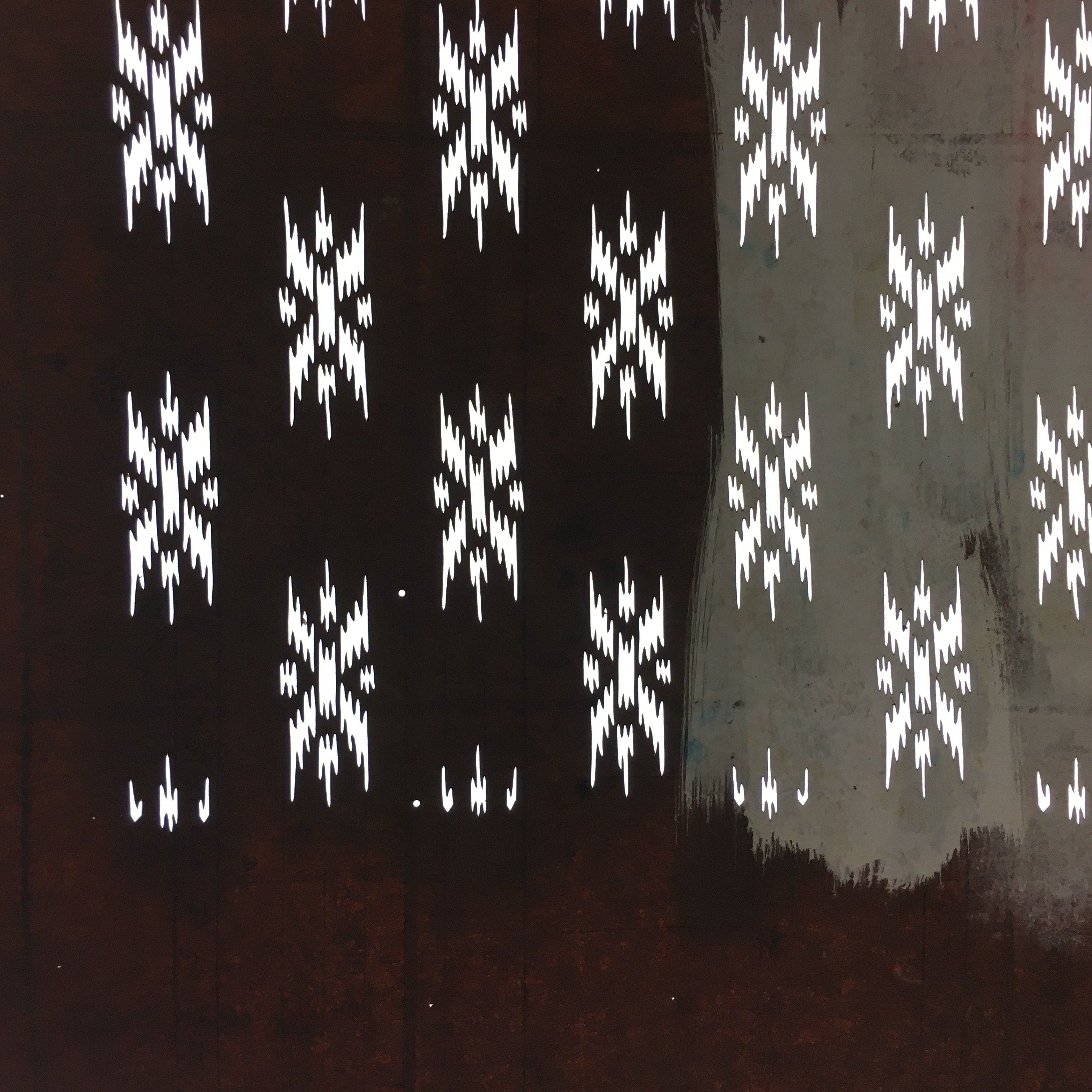 Antique Japanese Katagami Kimono Stencil Katazome Meiji Abstract Design 4Y342