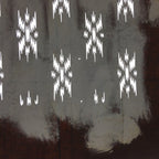Antique Japanese Katagami Kimono Stencil Katazome Meiji Abstract Design 4Y342