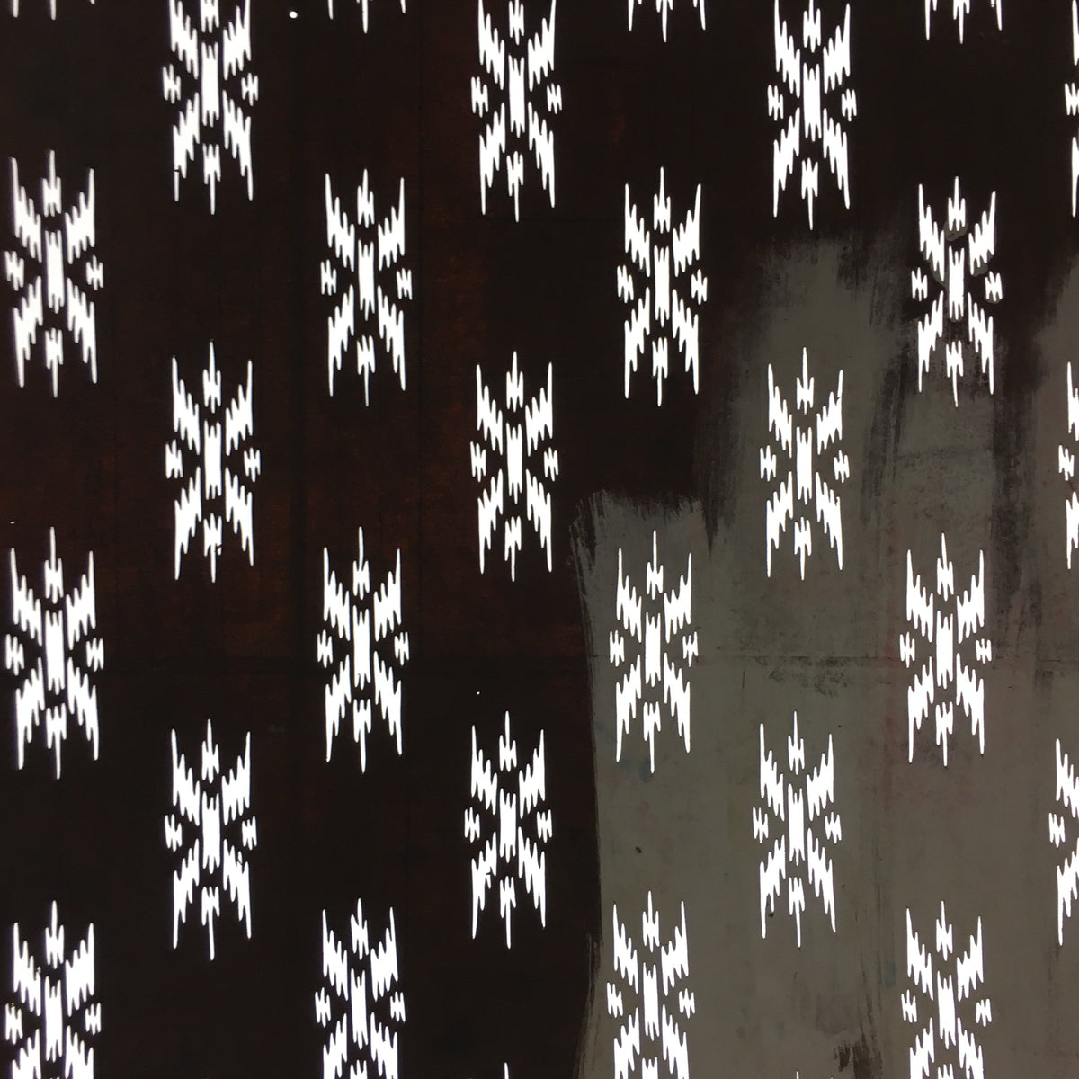 Antique Japanese Katagami Kimono Stencil Katazome Meiji Abstract Design 4Y342