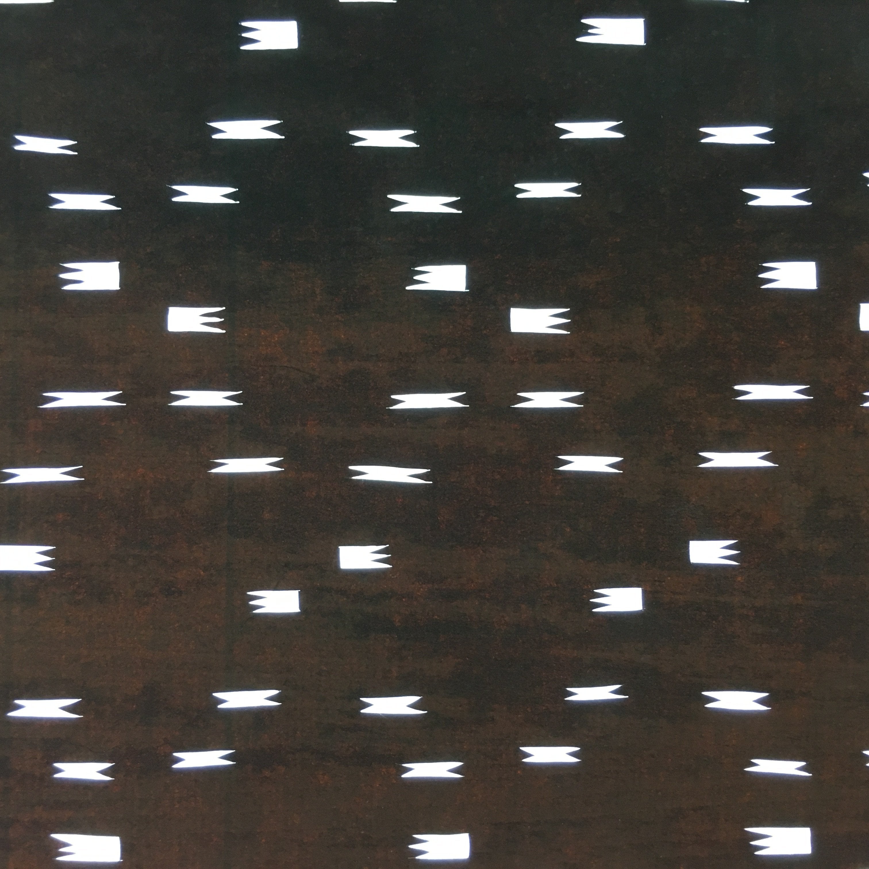 Antique Japanese Katagami Kimono Stencil Katazome Meiji Abstract Design 4Y345