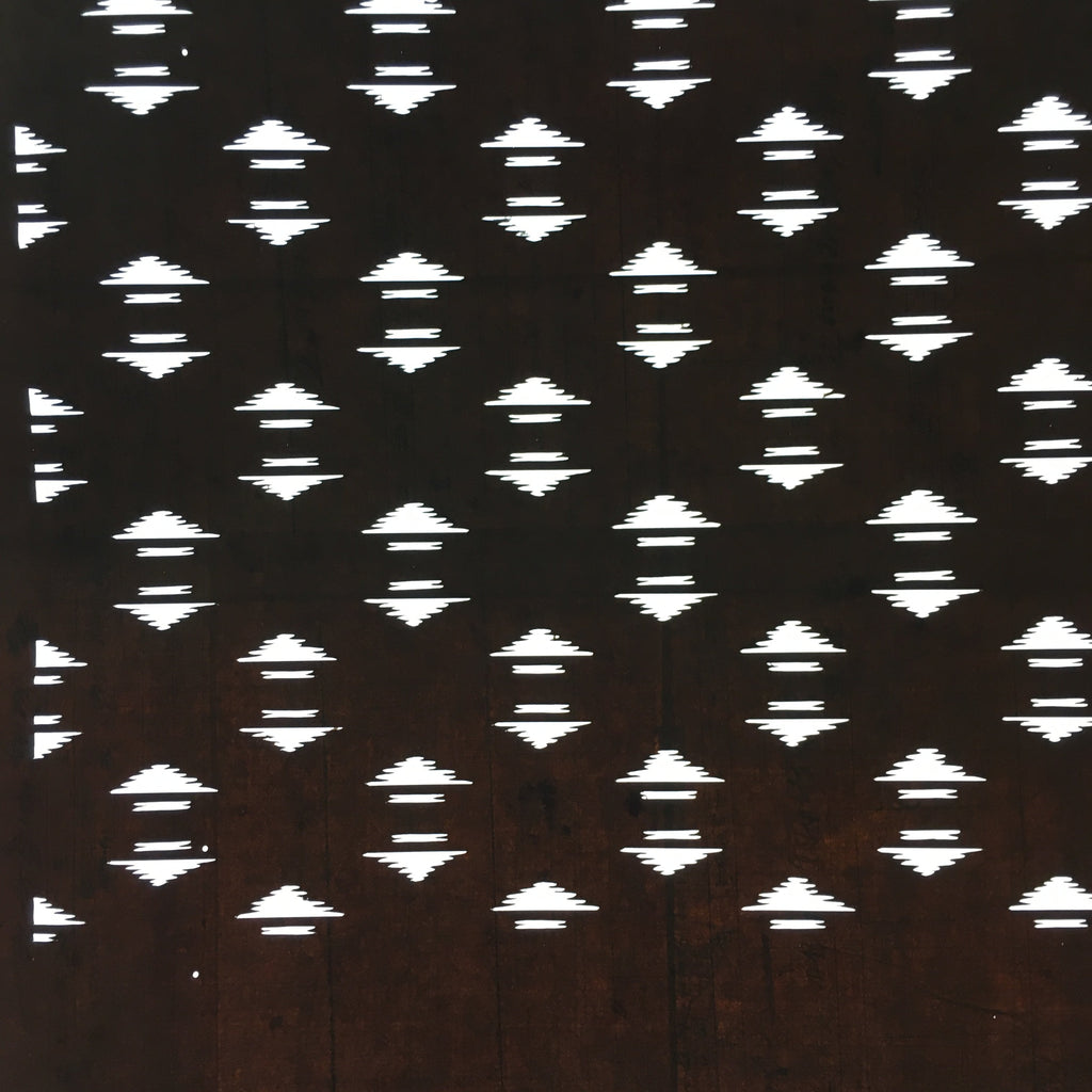 Antique Japanese Katagami Kimono Stencil Katazome Meiji Abstract Design 4Y354