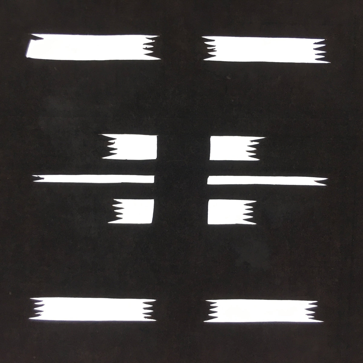 Antique Japanese Katagami Kimono Stencil Katazome Meiji Abstract Design 4Y361
