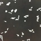 Antique Japanese Katagami Kimono Stencil Katazome Meiji Abstract Design 4Y388
