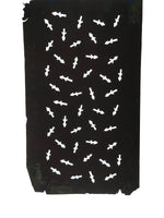 Antique Japanese Katagami Kimono Stencil Katazome Meiji Abstract Design C437